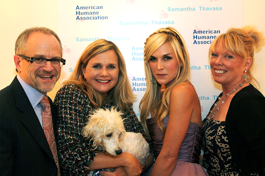 Eric Brunner, Chairman of the Board of American Humane Association; Robin Ganzert, President and CEO of American Humane Association; Tinsley Mortimer; and Jone Bouman, Communications, American Humane Association’s Film & Television Unit. 