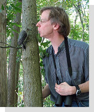 Bob Tarte with woodpecker